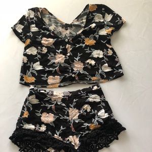 Kendall and Kylie for PacSun shorts/shirt coord